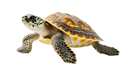 Obraz premium turtle full length standing sideways, white background