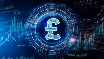 Blue circle with a pound sign in the center