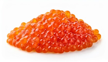 Pile of salmon roe or red caviar