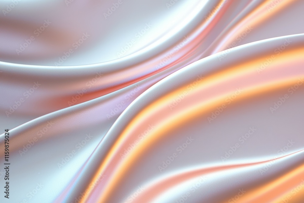 Poster piece of fabric with a wave pattern and a pink hue