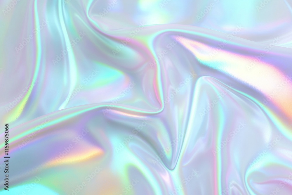 Poster piece of fabric with a rainbow pattern