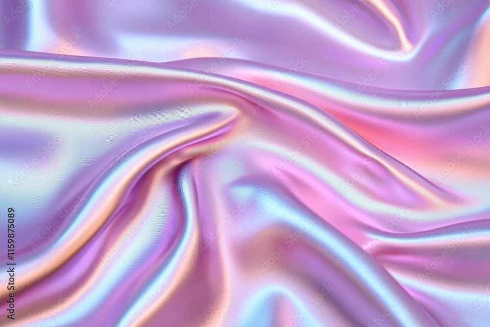 Poster purple fabric with a wave pattern