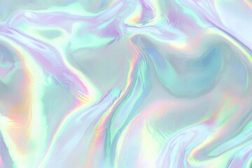 Colorful, flowing fabric with a rainbow pattern