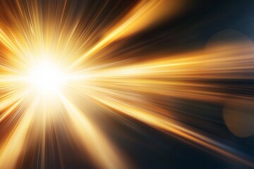 Bright yellow light is shining on a dark background