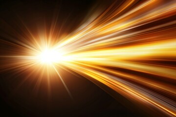 Bright light is shining on a dark background