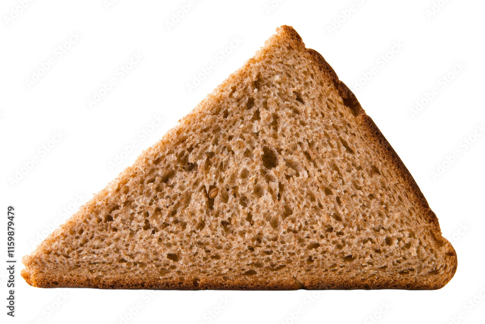 Poster a slice of bread with a triangle shape