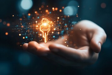 A close-up of a hand holding a glowing key, symbolizing the importance of unlocking opportunities