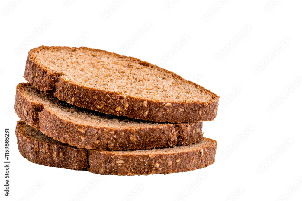 Poster three slices of bread stacked on top of each other