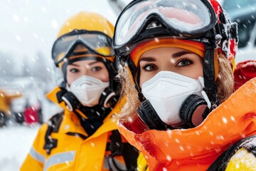 Naklejka premium A first responder saving a life during an emergency, showcasing the importance of quick action and courage