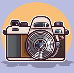 Old camera vector, photo taking machine vector..eps