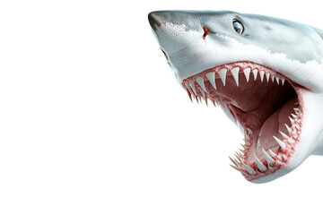 Obraz premium A shark with its mouth wide open, showing its teeth