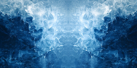 Fototapeta premium Abstract Turbulent Blue Water Background with Ethereal Ripples and Waves : Generative AI