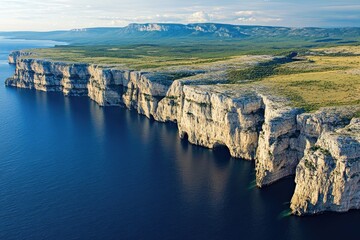 Aerial view of cliffs in National park Telascica, Adriatic sea, Croatia 