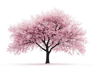 Obraz premium Cherry blossom tree in transparent background