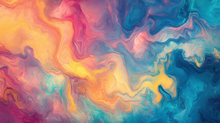 A vibrant abstract background, featuring rich gradients of coral pink, sapphire blue