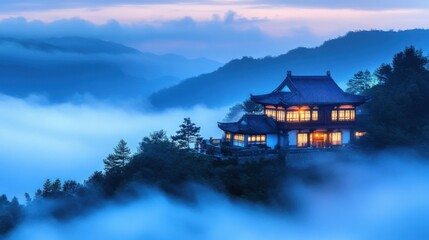 Fototapeta premium house in the mountains