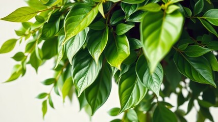 Obraz premium Lush Hanging Plant, Green Foliage, Natural Light