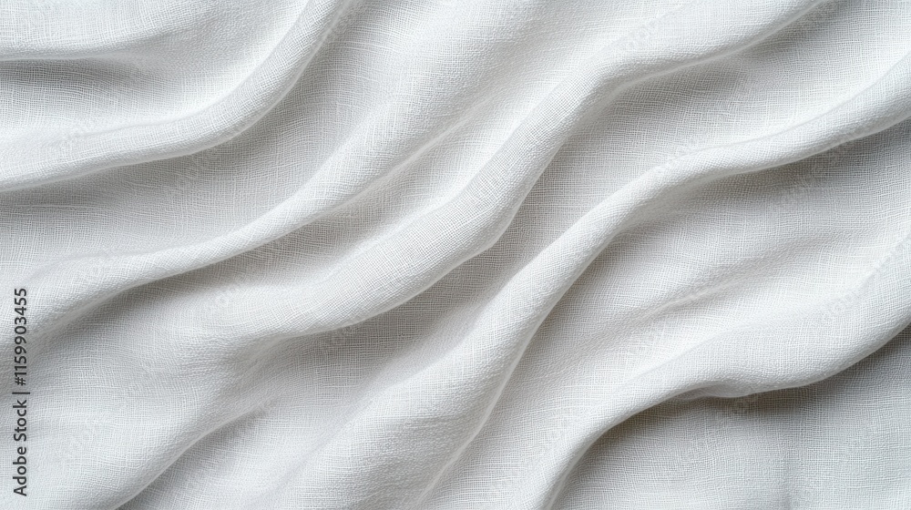 Aufkleber soft white fabric texture with natural drapes and gentle patterns ideal for background and textile d