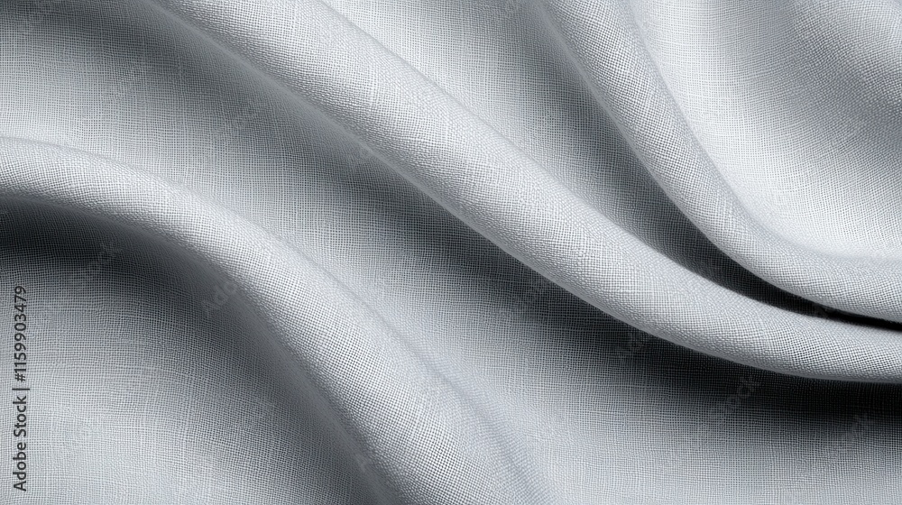 Aufkleber soft and smooth gray fabric texture with elegant drapery and subtle light reflection