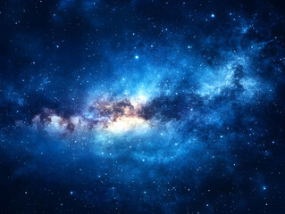 Vast and Dazzling Galaxy with Glowing Stars and Cosmic Dust in Deep Space : Generative AI