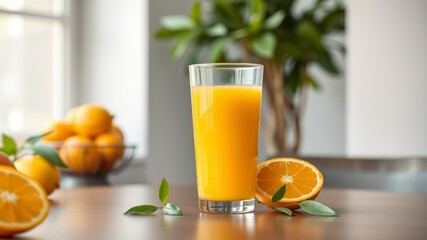 Orange Juice Glass Tabletop Photography