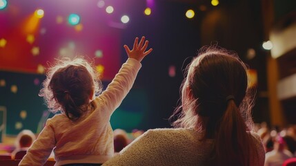Parent and Child Celebrating a Milestone Event Together in a Joyful Atmosphere