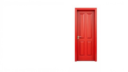 Red Door on White - Studio Photography
