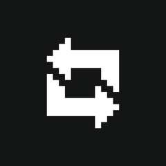Obraz premium this is share icon in pixel art, this item good for presentations,stickers, icons, t shirt design,game asset,logo and project.