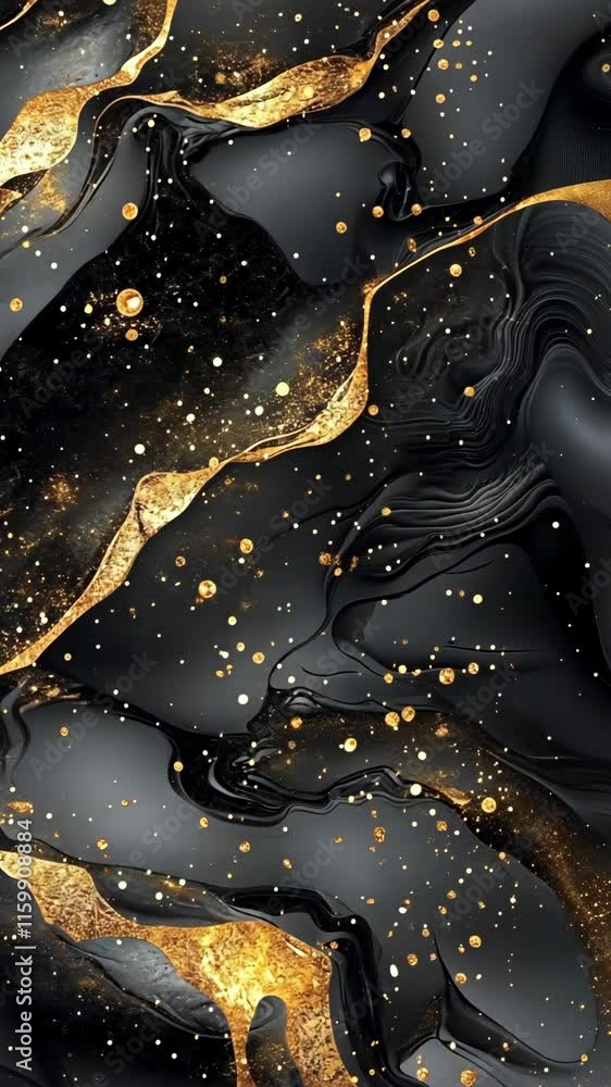 Poster abstract black and gold texture creating a luxurious and elegant background for design or artwork