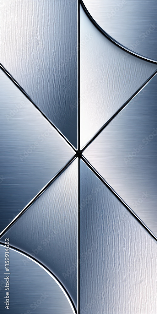 Poster sleek modern geometric abstract design with metallic textures, creating a sophisticated backdrop for