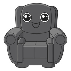 cartoon Recliner furniture vector illustration