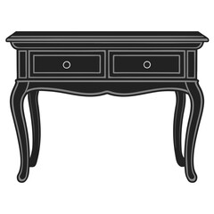 Console table vector illustration