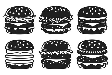 set of burger vector illustration