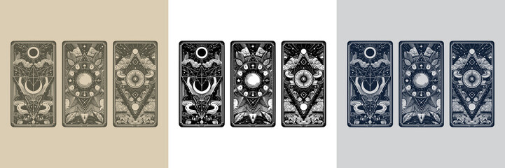 geometric tattoo design for playing cards