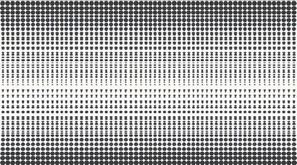 Abstract Black and White Dot Pattern - Geometric Design with Gradient Circles, Minimalist Style Perfect for Modern Art, Creative Backgrounds, Graphic Design, and Digital Prints