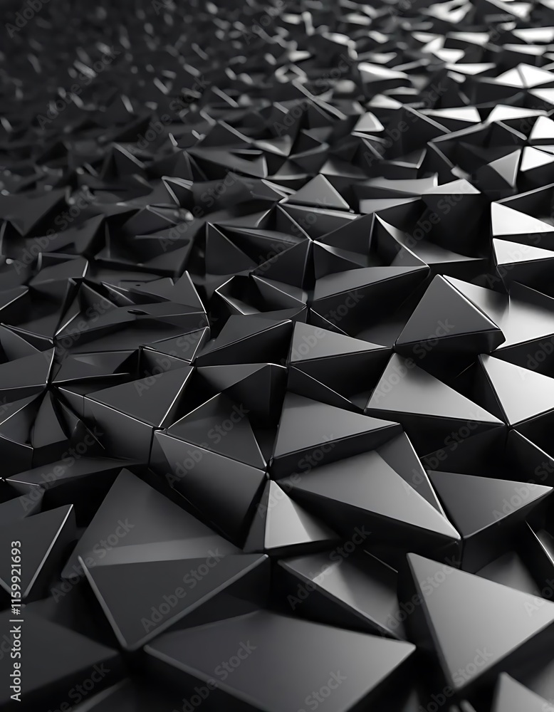 Poster abstract black triangular geometric pattern background