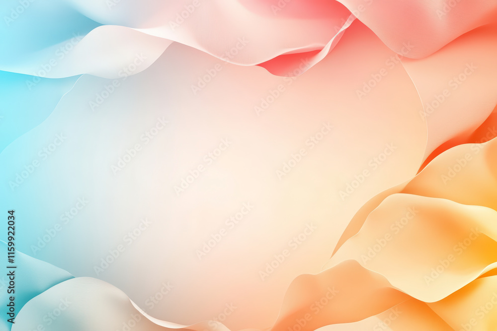 Aufkleber elegant abstract pastel waves create a soothing background. ideal for design projects emphasizing tr