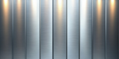 Contemporary industrial design featuring sleek metal panels with ambient lighting. Enhance modern spaces with these stylish wall solutions.