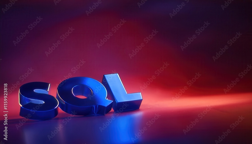 Poster sql database management system typography graphic