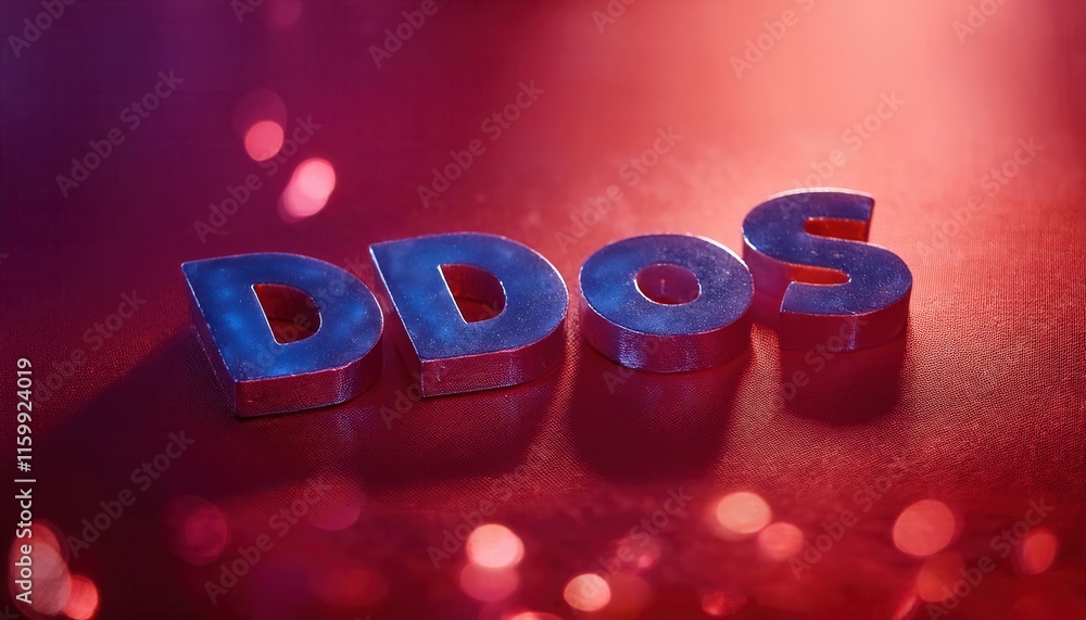 Poster ddos cyber attack concept with digital background