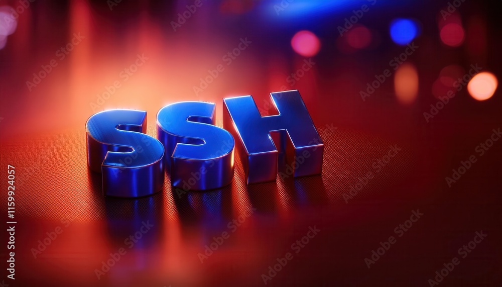 Poster ssh security protocol symbolizing network protection