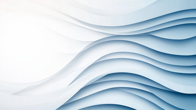 Abstract waves in blue and white create a soothing background. Perfect for design inspiration and modern digital aesthetics.