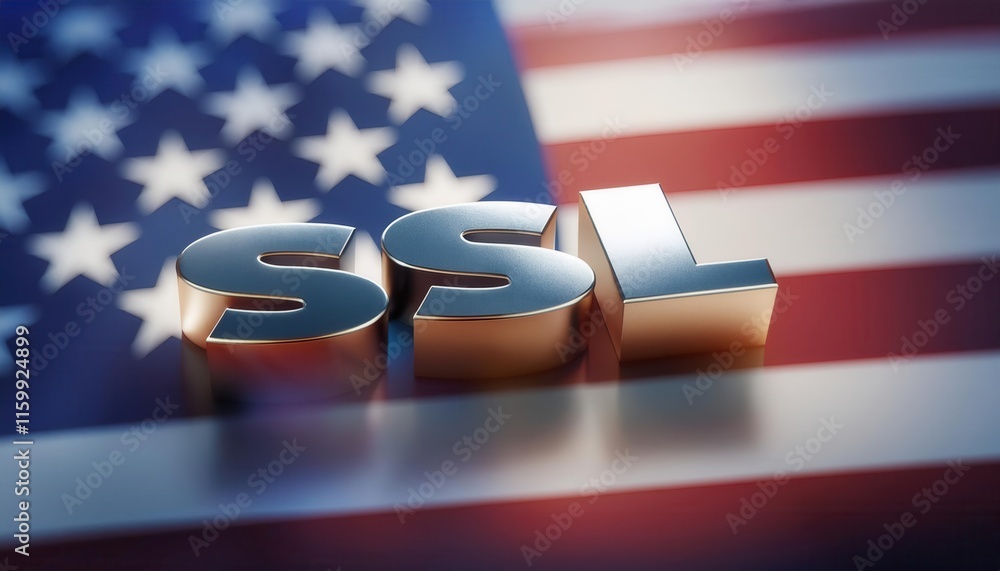 Poster secure socket layer and american pride background