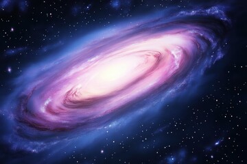 Spiral galaxy in deep space with vibrant colors.