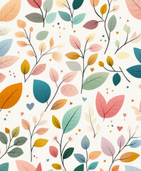 Colorful autumn leaves pattern design, perfect for seasonal backgrounds, textile prints, and fall-themed home decor inspiration. Enhance your cozy space.