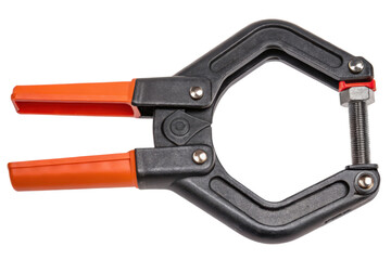 Fototapeta premium Black and orange clamp isolated with transparent background
