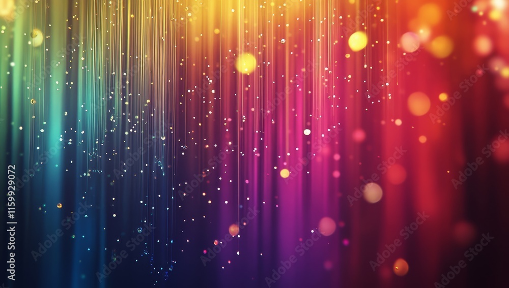 Poster vibrant colorful abstract background with light streaks and bokeh.