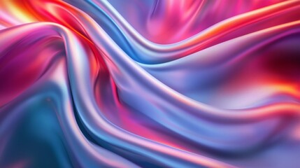 Obraz premium Abstract colorful silk fabric waves in motion
