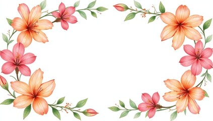 Obraz premium Watercolor Illustration of Alstroemeria Flowers. For greeting cards, wedding invitations, or artistic projects celebrating nature and beauty