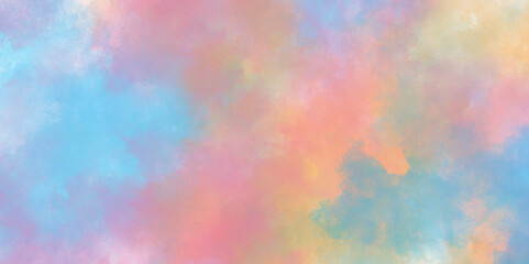 multicolor pastel rainbow gradient colors watercolor grunge texture, abstract colorful mixed color soft watercolor background, Watercolor paper texture background with cloudy stains and splashes.
